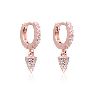 Peak hoop earrings - Pink