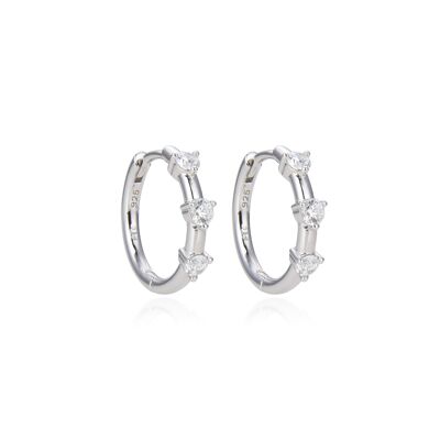 18mm hoop earring - White