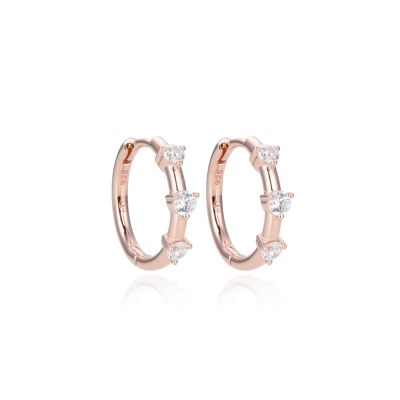 18mm hoop earrings - Pink