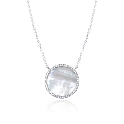 Mother-of-pearl necklace M - White