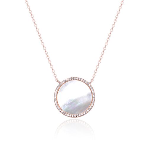 Collier nacre M - Rose