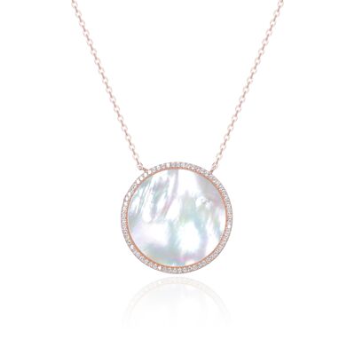 Collier nacre L - Rose