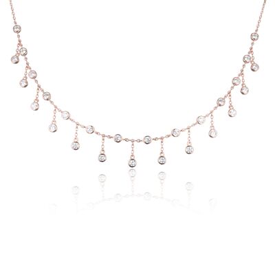 Tassels choker L - Pink