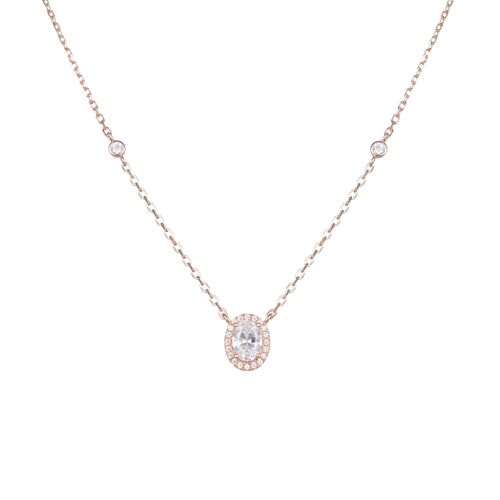 Collier ovale - Rose