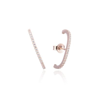 Small bridge earrings - Pink