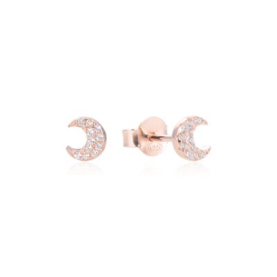 Moon flea earrings - Pink