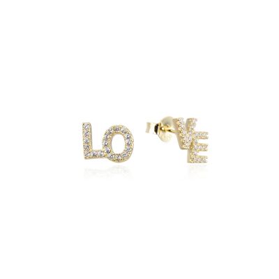LOVE chip earrings - Yellow