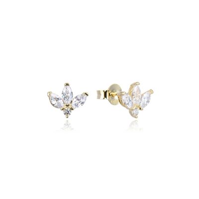 Marquise chips earring - Yellow