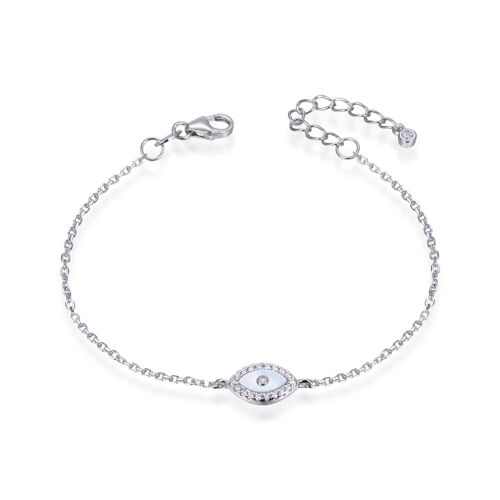 Bracelet oeil nacre - Blanc