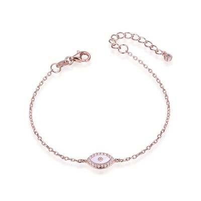 Bracciale con occhi di madreperla - Rosa