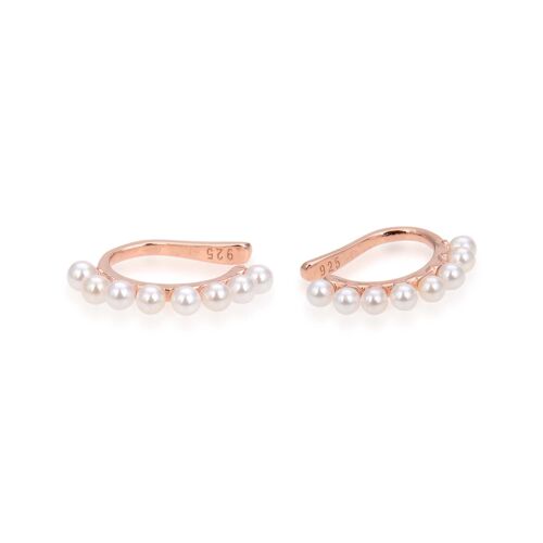 Clips d'oreille simple perles - Rose