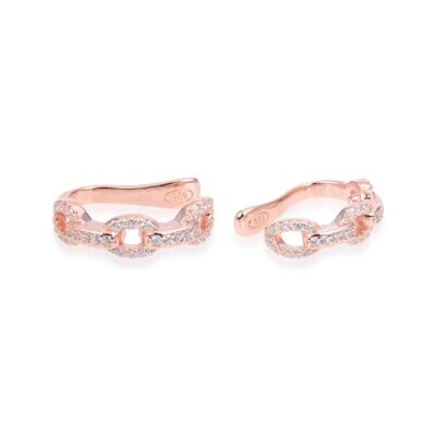 Clips d'oreille maillons - Rose