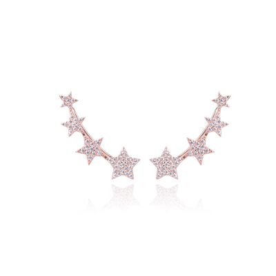 Earring lobe 3 stars - Pink