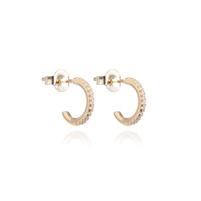 Basic hoop earrings S - Yellow