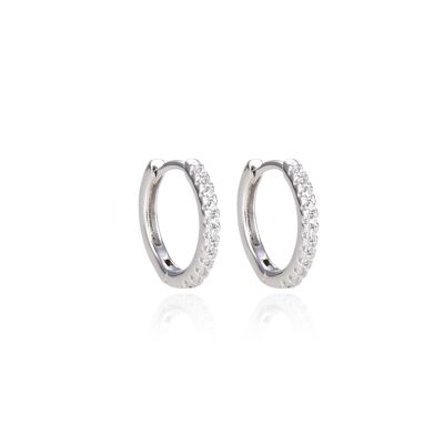 Basic hoop earrings 14mm - White