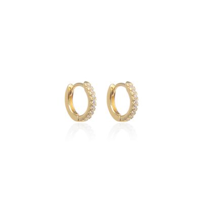 Basic hoop earring 12mm - Yellow