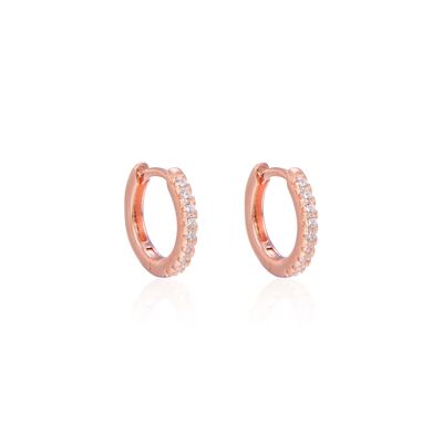 Basic hoop earring 12mm - Pink