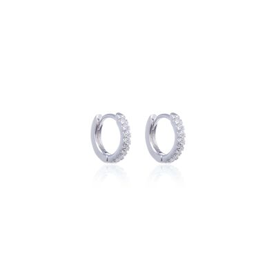 Basic hoop earring 11mm - White