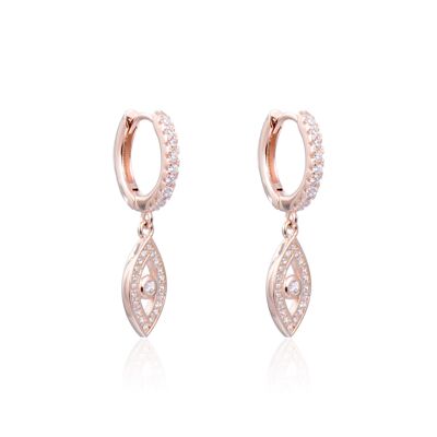 Eye hoop earrings - Pink