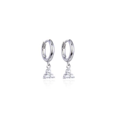 Drop earrings trio earrings - White