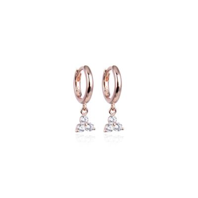 Drop earrings trio earrings - Pink