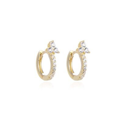 Trio hoop earring - Yellow