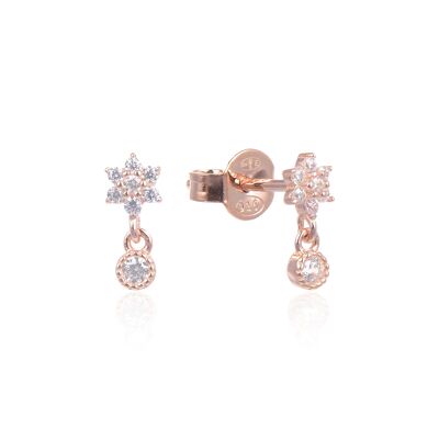 Mini flower earrings - Pink