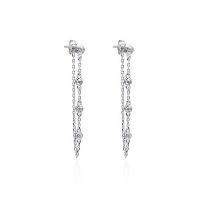 Chain earrings - White