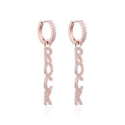 ROCK hoop earrings - Pink
