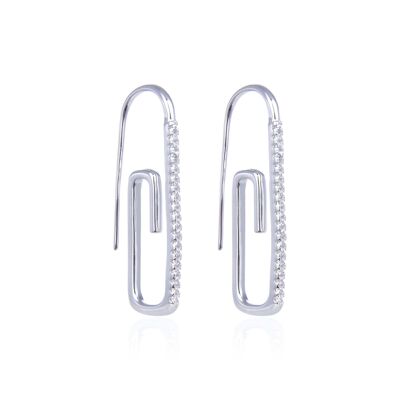 Trombone earrings - White