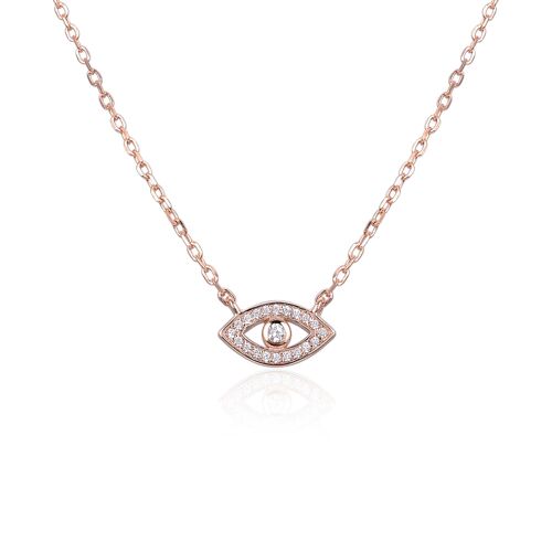 Collier oeil - Rose