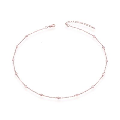 Bezel set necklace -1