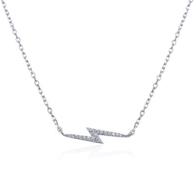 Lightning necklace - White