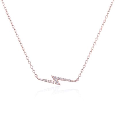 Lightning bolt necklace - Pink