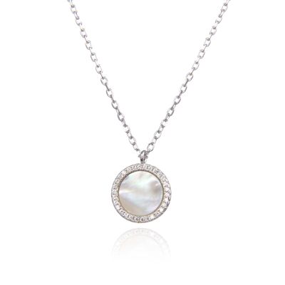 Mother-of-pearl necklace S - White