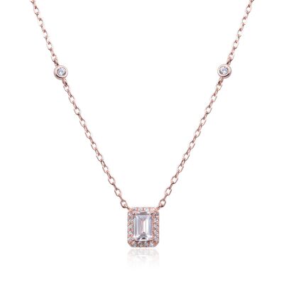 Collier rectangle - Rose