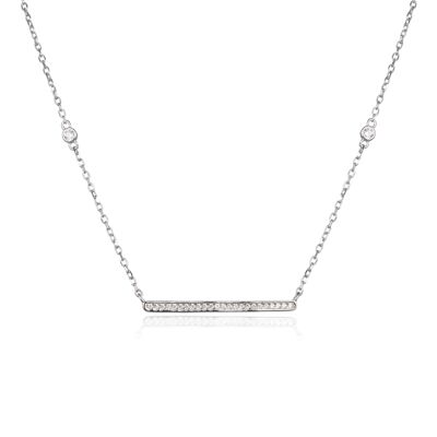 Bar necklace - White