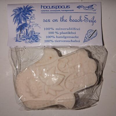 Sexo en el jabón de playa - la mano de Fátima