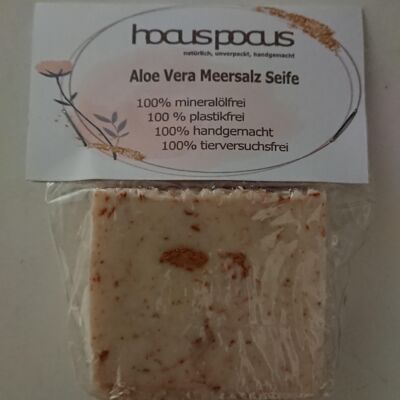 Jabón de Sal Marina de Aloe Vera - almendra y saúco