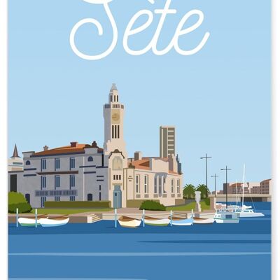 Illustrationsplakat der Stadt Sète