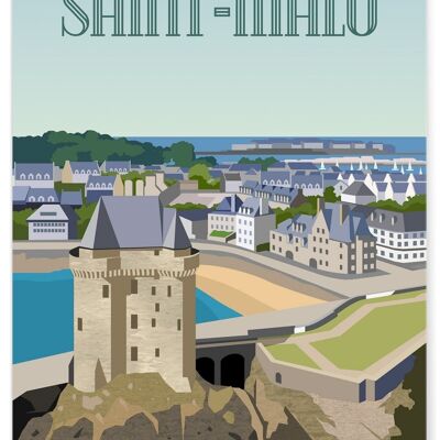 Illustration poster of the city of Saint-Malo - 2
