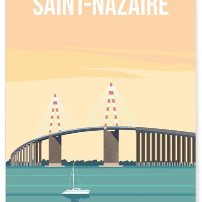 Illustration poster of the city of Saint-Nazaire