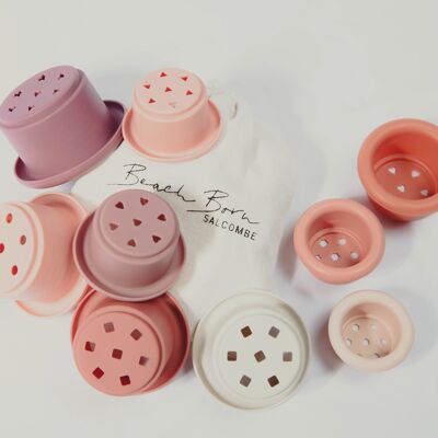 Silicone Stacking Cup - Rose