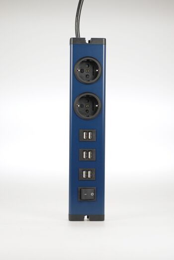 Bloc multiprise design BODO (2 voies + 6 USB-A) bleu pacifique 6