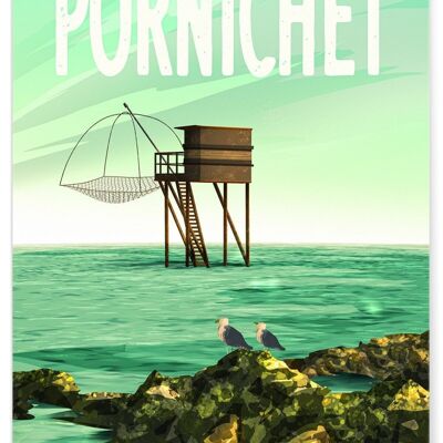 Illustration poster of the city of Pornichet