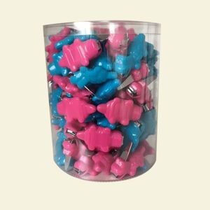 Pot de 100 coupe-ongles Bébé : 50 roses + 50 bleus (SKU: POT100PET/2084CROC)