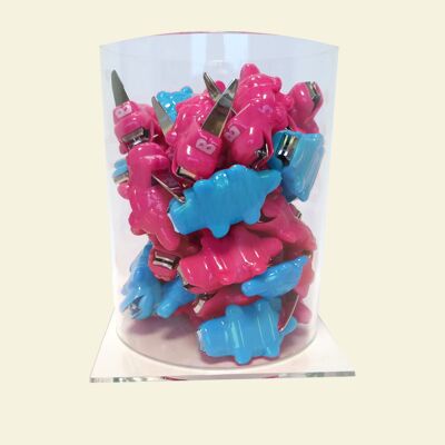 Pot de 40 coupe-ongles Bébé : 20 roses + 20 bleus (SKU: POT40ACR/2084CROCO)