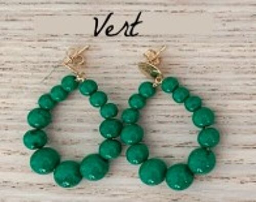 Boucles d'Oreilles Vinta Vert