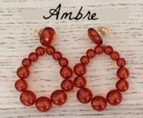 Boucles d'Oreilles Vinta Ambre