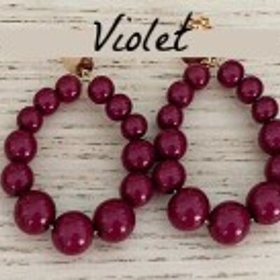 Vinta violette Ohrringe